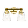 LIVEX LIGHTING 16782-02 2 Light Polished Brass Vanity Sconce