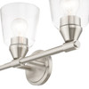 LIVEX LIGHTING 16783-91 3 Light Brushed Nickel Vanity Sconce