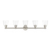 LIVEX LIGHTING 16785-91 5 Light Brushed Nickel Large Vanity Sconce