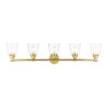 LIVEX LIGHTING 16785-02 5 Light Polished Brass Large Vanity Sconce