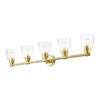 LIVEX LIGHTING 16785-02 5 Light Polished Brass Large Vanity Sconce