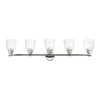 LIVEX LIGHTING 16785-05 5 Light Polished Chrome Large Vanity Sconce