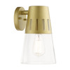 LIVEX LIGHTING 27972-33 1 Light Soft Gold Outdoor Medium Wall Lantern
