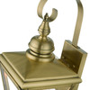 LIVEX LIGHTING 27372-01 2 Light Antique Brass Outdoor Medium Wall Lantern with Brushed Nickel Finish Cluster
