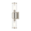 LIVEX LIGHTING 17142-91 2 Light Brushed Nickel Vanity Sconce