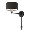 LIVEX LIGHTING 50270-04 1 Light Black Swing Arm Wall Lamp