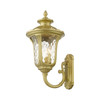 LIVEX LIGHTING 7856-33 3 Light Soft Gold Outdoor Large Wall Lantern