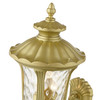 LIVEX LIGHTING 7856-33 3 Light Soft Gold Outdoor Large Wall Lantern