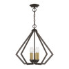 LIVEX LIGHTING 40925-92 5 Light English Bronze Chandelier with Antique Brass Finish Accents