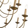 LIVEX LIGHTING 42688-48 21 Light Antique Gold Leaf Extra Large Chandelier