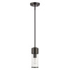 LIVEX LIGHTING 17140-46 1 Light Black Chrome Mini Pendant