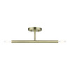 LIVEX LIGHTING 51179-01 2 Light Antique Brass Semi-Flush