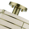 LIVEX LIGHTING 55117-01 1 Light Antique Brass Medium Semi-Flush