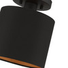 LIVEX LIGHTING 45084-04 1 Light Black Petite Semi-Flush