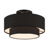 LIVEX LIGHTING 50272-04 3 Light Black Large Semi-Flush