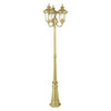 LIVEX LIGHTING 7866-33 3 Light Soft Gold Post Light