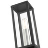 LIVEX LIGHTING 28034-04 1 Light Black Outdoor Post Top Lantern with Brushed Nickel Finish Accents