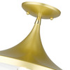 LIVEX LIGHTING 41189-33 1 Light Soft Gold Semi-Flush with Polished Brass Finish Accents