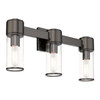 LIVEX LIGHTING 17143-46 3 Light Black Chrome Vanity Sconce