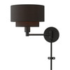 LIVEX LIGHTING 45080-04 1 Light Black Swing Arm Wall Lamp