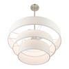 LIVEX LIGHTING 58134-91 4 Light Brushed Nickel Pendant Chandelier