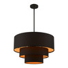 LIVEX LIGHTING 45619-04 4 Light Black Pendant Chandelier