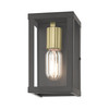 LIVEX LIGHTING 28031-07 1 Light Bronze Outdoor ADA Small Wall Lantern with Antique Gold Finish Accents