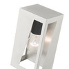 LIVEX LIGHTING 28931-91 1 Light Brushed Nickel Outdoor Small ADA Wall Lantern with Black Finish Accents