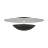 LIVEX LIGHTING 56570-04 2 Light Black Large Semi-Flush/ Wall Sconce with Brushed Nickel Reflector Backplate