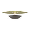 LIVEX LIGHTING 56570-92 2 Light English Bronze Large Semi-Flush/ Wall Sconce with Antique Brass Reflector Backplate