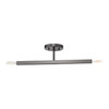 LIVEX LIGHTING 46842-46 2 Light Black Chrome Semi-Flush