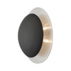 LIVEX LIGHTING 56571-04 2 Light Black Medium Semi-Flush/ Wall Sconce with Brushed Nickel Reflector Backplate