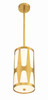 CRYSTORAMA ROY-801-GA Royston 1 Light Antique Gold Pendant