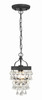 CRYSTORAMA 131-MK Calypso 1 Light Matte Black Mini Chandelier