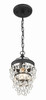 CRYSTORAMA 131-MK Calypso 1 Light Matte Black Mini Chandelier