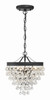 CRYSTORAMA 130-MK Calypso 3 Light Matte Black Mini Chandelier CRYSTORAMA 130-MK Calypso 3 Light Matte Black Mini Chandelier