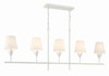CRYSTORAMA 537-MT Broche 5 Light Matte White Chandelier