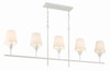 CRYSTORAMA 537-MT Broche 5 Light Matte White Chandelier