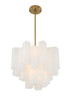 CRYSTORAMA ADD-300-AG-WH Addis 4 Light Aged Brass Chandelier
