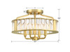 CRYSTORAMA FAR-6000-AG Libby Langdon for Crystorama Farris 4 Light Aged Brass Ceiling Mount