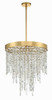 CRYSTORAMA WIN-215-GA-CL-MWP Winfield 5 Light Antique Gold Chandelier