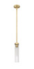 Z-LITE 740P-ROD-RB 1-Light Pendant, Rubbed Brass