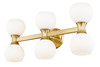 Z-LITE 494-6V-MGLD 6-Light Vanity, Modern Gold