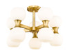 Z-LITE 494-10SF-MGLD 10-Light Semi Flush, Modern Gold