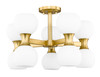 Z-LITE 494-10SF-MGLD 10-Light Semi Flush, Modern Gold