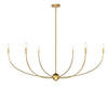 Z-LITE 3040-62RB 6-Light Chandelier, Rubbed Brass