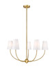 Z-LITE 3040-32RB 5-Light Chandelier, Rubbed Brass