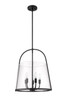 Z-LITE 3041P18-MB 5-Light Pendant, Matte Black