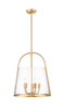 Z-LITE 3041P18-MGLD 5-Light Pendant, Modern Gold