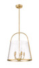 Z-LITE 3041P18-MGLD 5-Light Pendant, Modern Gold
